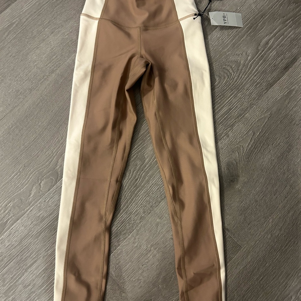 YPB Abercrombie Brown and Cream Leggings